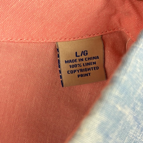 Tommy Bahama‎ Relax Ocean Tides Breezer Linen Shirt Large Tropical Breathable - Picture 5 of 14